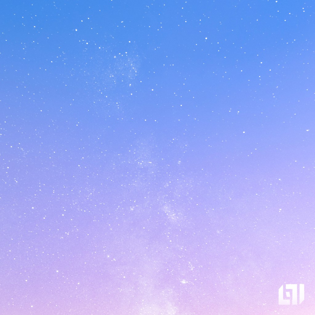 Cielo estrellado con un degradado de azul a morado.